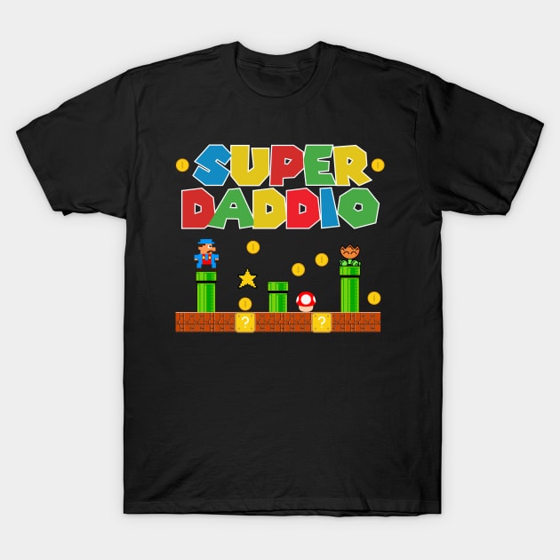 Super Daddio Father's Day Funny T-Shirt by Fashion planet